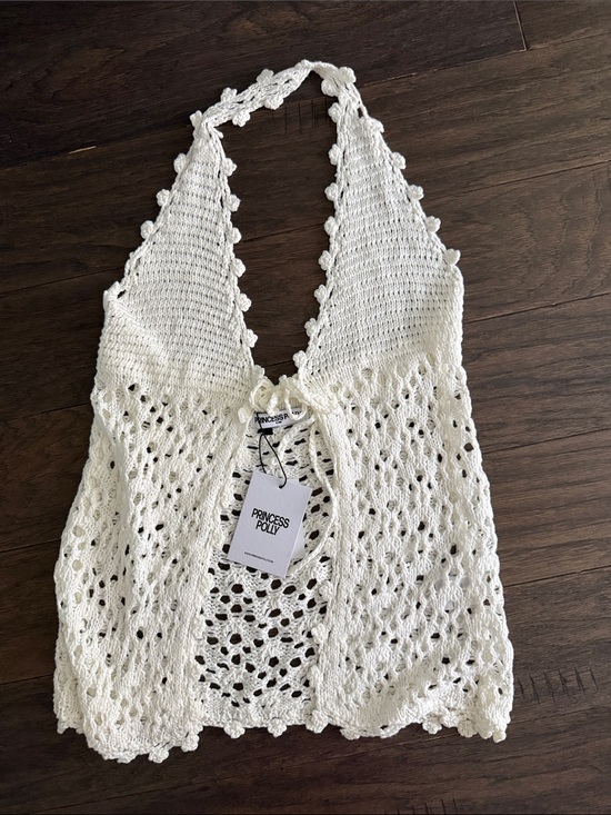 Princess Polly Tops - NWT Princess Polly White Crochet Top S/M